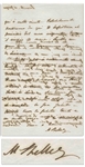 Mary Shelley Autograph Letter Signed Regarding Letters Written by Percy Shelley -- ...This place is truly a paradise, its beauty is indescribable. We live in a peace and tranquillity...